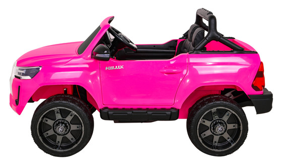 Toyota Hilux na akumulator dla dzieci Różowy + Napęd 4x4 + Pilot + 2 bagażniki + Radio MP3 + LED
