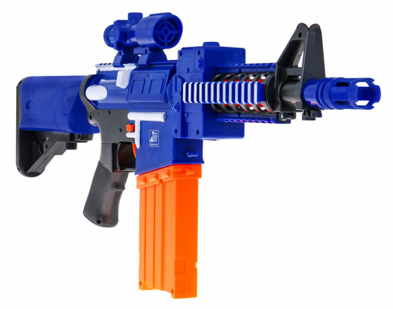 Automatyczny Karabin dla dzieci 8+ Blaze Storm 20 długich Pocisków z pianki + Celownik