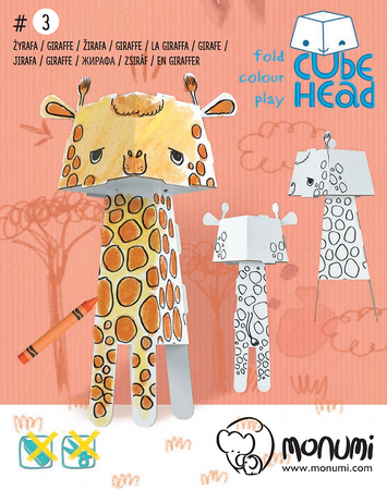"Żyrafa" kolorowanka-składanka 3D dla dzieci