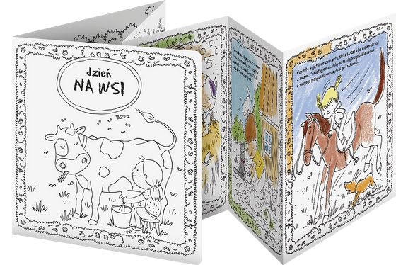 Kolorowanka-harmonijka "Dzień na wsi" książeczka dla dzieci