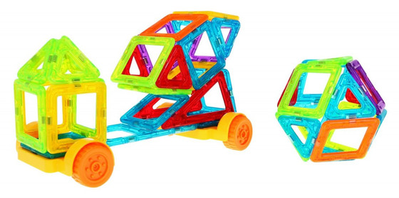Ogromny Zestaw Magnetycznych Klocków 128 szt