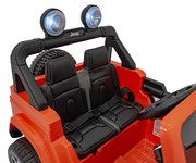 Jeep Wrangler Rubicon na akumulator dla dzieci Pomarańczowy + Pilot + Radio MP3 LED + Koła EVA