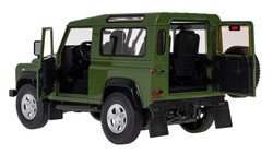 Land Rover Defender zielony RASTAR model 1:14 Zdalnie sterowanie auto + Pilot 2,4 GHz + Ręcznie otwierane drzwi