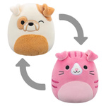 SQUISHMALLOWS Flip-A, Seria 19, pluszak Geraldine the Scottish Fold Cat i Brock the Bulldog-Mallows, 13 cm