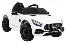Mercedes Benz GT na akumulator dla dzieci Biały + Pilot + Wolny Start + MP3 LED