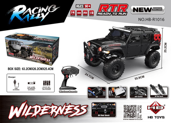 Auto R/C WILDERNESS RTR 1:10 Czarny