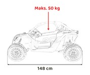 Pojazd Buggy Maverick Turbo RR Pomarańczowy