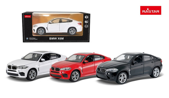 Autko Metalowe 1:24 BMW X6M Białe RASTAR