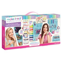 MAKE IT REAL Zestaw do tworzenia biżuterii Mega Jewelry Studio, zabawka kreatywna