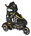 Zestaw 4w1 Rolki Wrotki Łyżwy dla dzieci Rozmiar 29-33 Żółty