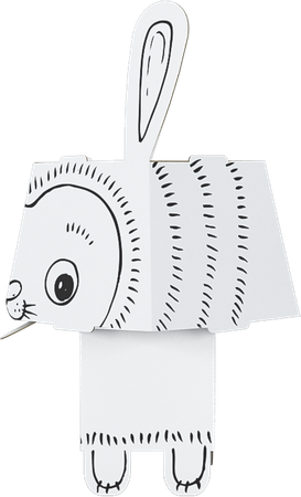 "Królik" kolorowanka-składanka 3D dla dzieci