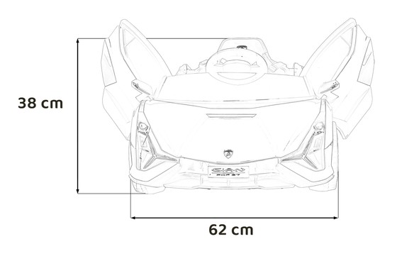Lamborghini SIAN na akumulator dla dzieci Biały + Pilot + EVA + Wolny Start + Audio LED