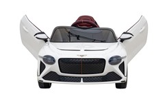 Autko Bentley Bacalar na akumulator dla dzieci Biały + Pilot + EVA + Wolny Start + Audio LED