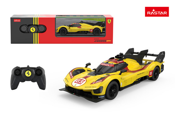 Autko R/C 1:24 Ferrari 499P-N83 Żółte RASTAR