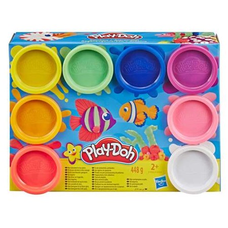PLAY-DOH Tuba 8Pak ASST, zabawka kreatywna (NEON)