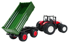 Traktor Czerwony R/C Z Zieloną Naczepą