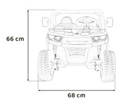 Auto Pick-Up Speed 900 dla dzieci Biały + Napęd 4x4 + Ruchomy kiper + Bagażnik + Pilot + Łopatka + Audio LED