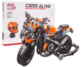 Zestaw Klocków Motocykl Pomarańczowy 403el.