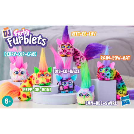 FURBY DJ Furbiś Rain Bow Cat, zabawka interaktywna