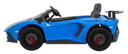 Lamborghini Aventador SV na akumulator dla 2 dzieci Niebieski + Silnik bezszczotkowy + Pompowane koła + Audio LED