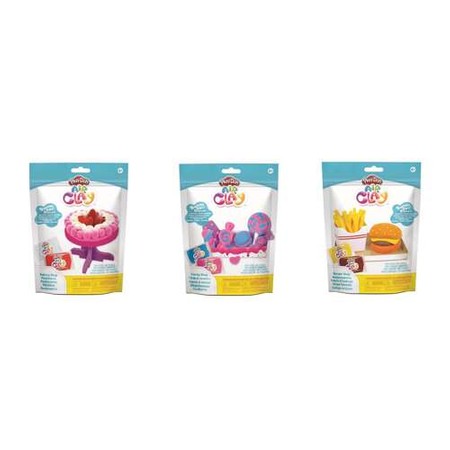 PLAY-DOH Air Clay Foodie BURGER Z FRYTKAMI, zabawka kreatywna