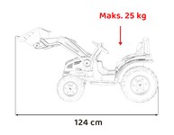 Koparka Traktor na akumulator dla dzieci Żółty + Ruchome Ramię Łyżka + Pilot + Wolny Start + Radio FM + LED