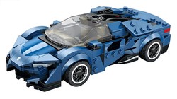 Zestaw Klocków Auto Sportowe Niebieskie 327el.