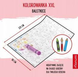 "KOLOROWANKA PODŁOGOWA XXL BALETNICE COLORING POSTER XXL BALLERINAS"