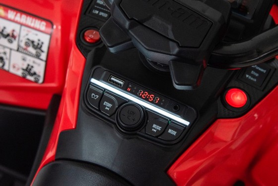 Quad Can Am Outlander ATV z Pilotem Czerwony