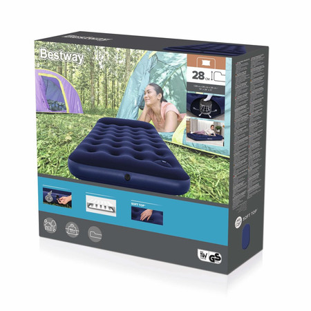 Materac Welurowy Z Pompką 188 99 28cm BESTWAY