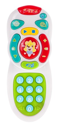 Interaktywny Pilot TV dla dzieci 18m+ Melodie + Odgłosy + Liczy po angielsku + Diody LED