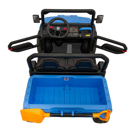 Auto Pick-Up Speed 900 dla dzieci Niebieski + Napęd 4x4 + Ruchomy kiper + Bagażnik + Pilot + Łopatka + Audio LED