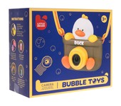 Maszynka do Baniek Mydlanych w kształcie Aparatu z Kaczuszką dla dzieci 3+ Płyny do baniek + Pasek na ramię