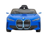 Autko BMW i4 na akumulator dla dzieci Niebieski + Wolny Start + EVA + Ekoskóra + Audio LED + Pilot