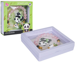 Zestaw Biżuterii Panda Różowa Bransoletka