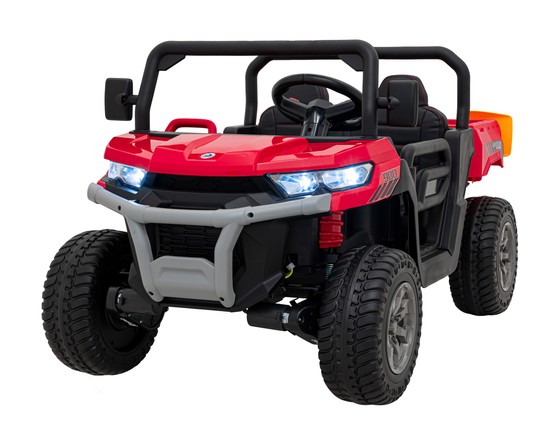 Auto Pick-Up Speed 900 dla dzieci Czerwony + Napęd 4x4 + Ruchomy kiper + Bagażnik + Pilot + Łopatka + Audio LED