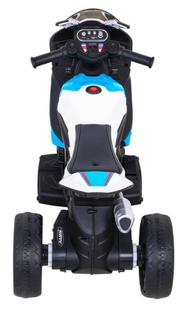 Motor BMW HP4 na akumulator dla dzieci Niebieski + 3 Koła + LED + MP3 USB + Ekoskóra