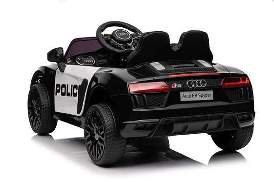 Audi R8 Policja na akumulator dla dzieci + Pilot + EVA + Wolny Start + MP3 LED