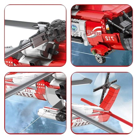 Zestaw Klocków Helikopter HH-60J 1137el.