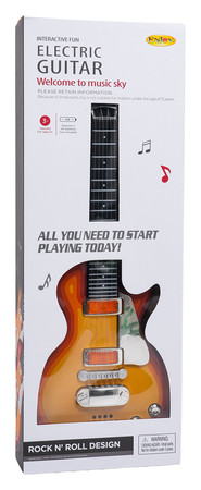 Elektryczna Gitara dla dzieci 3+ czerwony + Słuchawki z mikrofonem + Dźwięki Światła