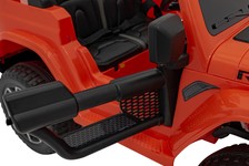 Jeep Wrangler Rubicon na akumulator dla dzieci Pomarańczowy + Pilot + Radio MP3 LED + Koła EVA