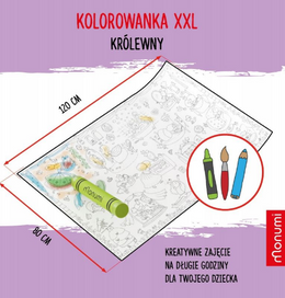 "KOLOROWANKA PODŁOGOWA XXL KRÓLEWNY COLORING POSTER XXL QUEENS"