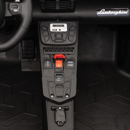 Lamborghini Aventador SV na akumulator dla 2 dzieci Szary + Silnik bezszczotkowy + Pompowane koła + Audio LED