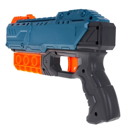 Pistolet TURBO dla dzieci 8+ Niebieski + 6 bezpiecznych Pocisków