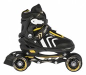 Zestaw 4w1 Rolki Wrotki Łyżwy dla dzieci Rozmiar 29-33 Żółty