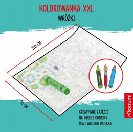 "KOLOROWANKA PODŁOGOWA XXL WRÓŻKI COLORING POSTER XXL Fairies"
