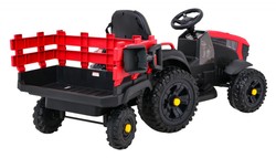 Traktor Titanium Z Przyczepą Czerwony