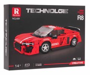 Zestaw Klocków Auto Sportowe Czerwone 413el.