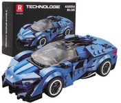 Zestaw Klocków Auto Sportowe Niebieskie 327el.