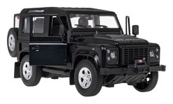 Land Rover Defender czarny RASTAR model 1:14 Zdalnie sterowanie auto + Pilot 2,4 GHz + Ręcznie otwierane drzwi